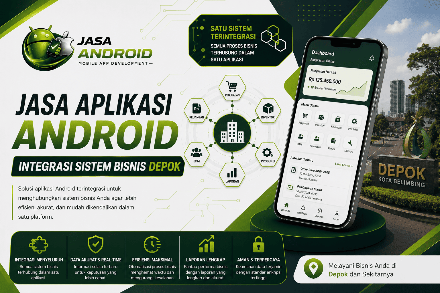 Jasa Aplikasi Android Integrasi Sistem Bisnis Depok untuk Bisnis yang Ingin Lebih Rapi, Cepat, dan Profesional